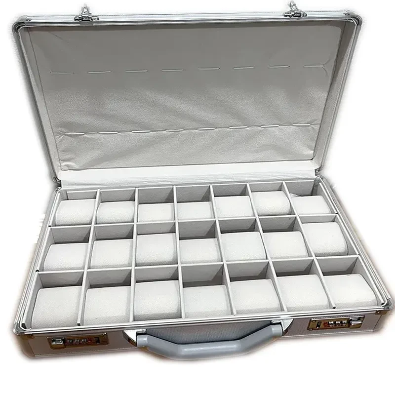 Premium Quality Aluminum Metal Briefcase Watch Organizer 21 Slots